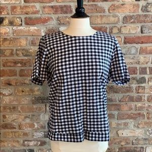 Black and White Open Back Shirt